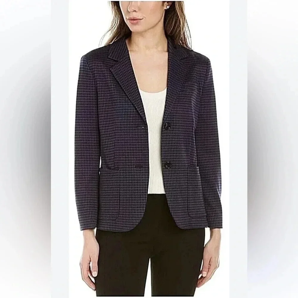 Hugo Boss Jandira Blazer Jacket Coat Suit Women's Size M Medium Blue $545 NWT
